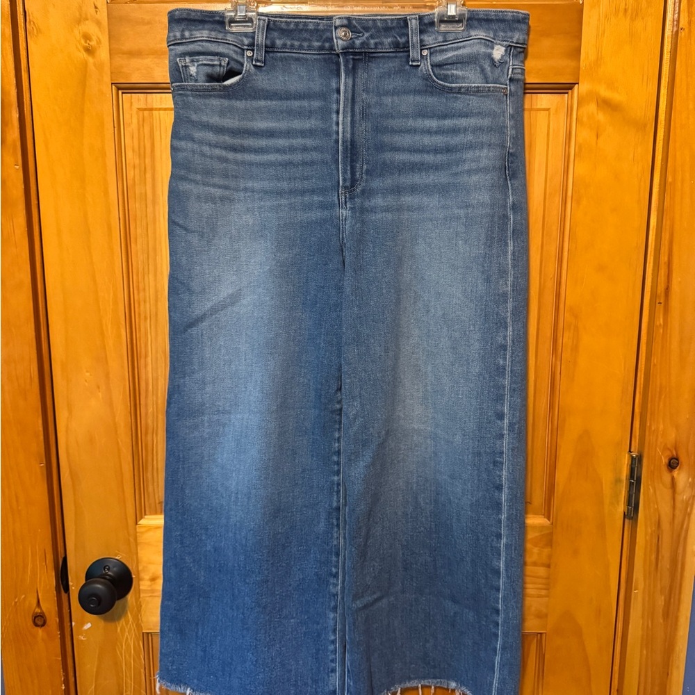 PAIGE Anessa Crop High-Rise Wide-Leg Jeans